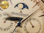 Master Ultra Thin Perpetual Calendar RG V9F 1:1 Best Edition Cream Dial on Brown Leather Strap A868 V2 - Görsel 11