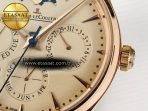 Master Ultra Thin Perpetual Calendar RG V9F 1:1 Best Edition Cream Dial on Brown Leather Strap A868 V2 - Görsel 12