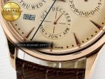 Master Ultra Thin Perpetual Calendar RG V9F 1:1 Best Edition Cream Dial on Brown Leather Strap A868 V2 - Görsel 13