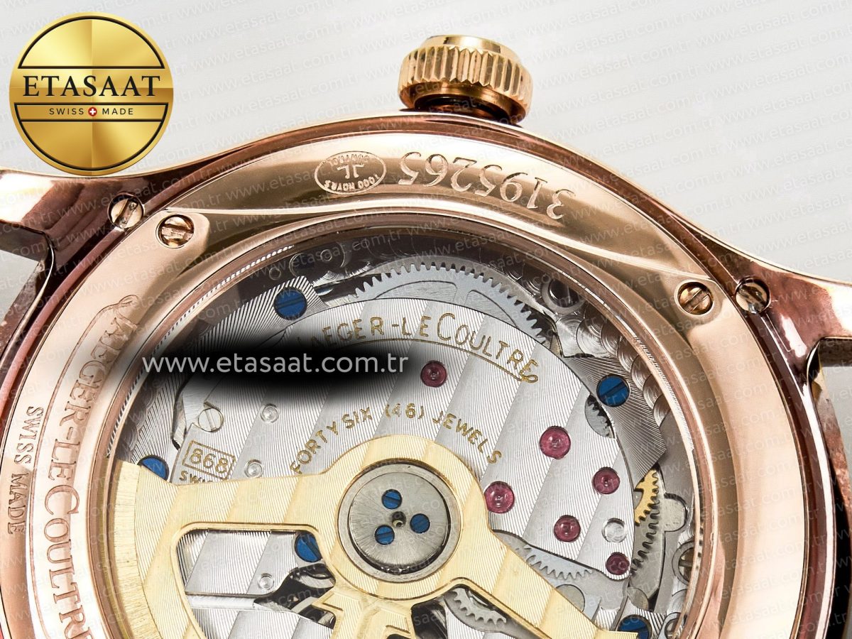 Master Ultra Thin Perpetual Calendar RG V9F 1:1 Best Edition White Dial Diamonds Bezel on Black Leather Strap A868 V2 - Görsel 21