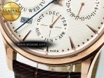 Master Ultra Thin Perpetual Calendar RG V9F 1:1 Best Edition White Dial on Brown Leather Strap A868 V2 - Görsel 13