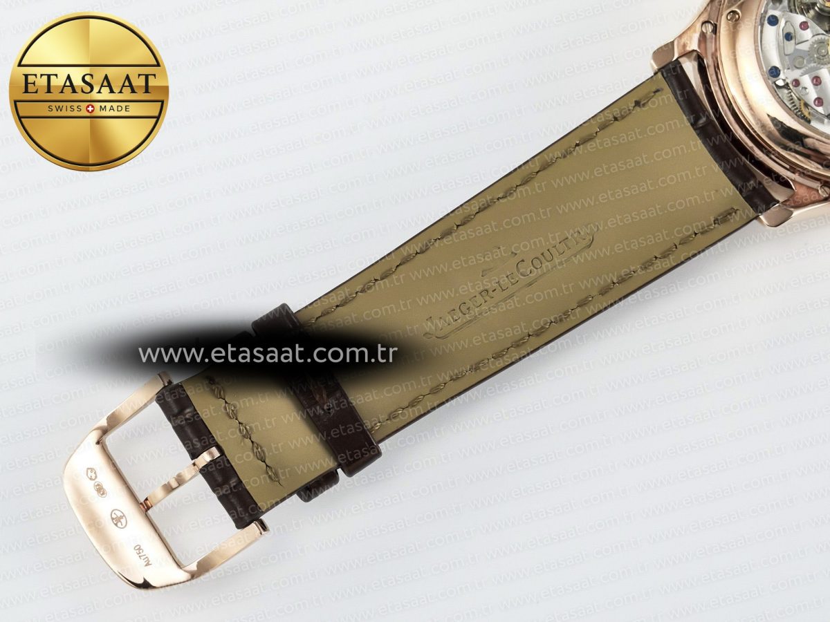 Master Ultra Thin Perpetual Calendar RG V9F 1:1 Best Edition White Dial on Brown Leather Strap A868 V2 - Görsel 26