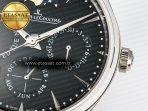 Master Ultra Thin Perpetual Calendar SS V9F 1:1 Best Edition Black Dial on Black Leather Strap A868 V2 - Görsel 12