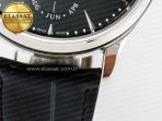 Master Ultra Thin Perpetual Calendar SS V9F 1:1 Best Edition Black Dial on Black Leather Strap A868 V2 - Görsel 14
