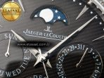 Master Ultra Thin Perpetual Calendar SS V9F 1:1 Best Edition Gray Dial Diamonds Bezel on Black Leather Strap A868 V2 - Görsel 11