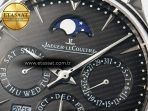 Master Ultra Thin Perpetual Calendar SS V9F 1:1 Best Edition Gray Dial on Black Leather Strap A868 V2 - Görsel 11