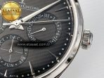 Master Ultra Thin Perpetual Calendar SS V9F 1:1 Best Edition Gray Dial on Black Leather Strap A868 V2 - Görsel 12