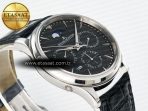Master Ultra Thin Perpetual Calendar SS V9F 1:1 Best Edition Gray Dial on Black Leather Strap A868 V2 - Görsel 7