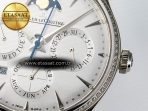 Master Ultra Thin Perpetual Calendar SS V9F 1:1 Best Edition White Dial Diamonds Bezel on Black Leather Strap A868 V2 - Görsel 12