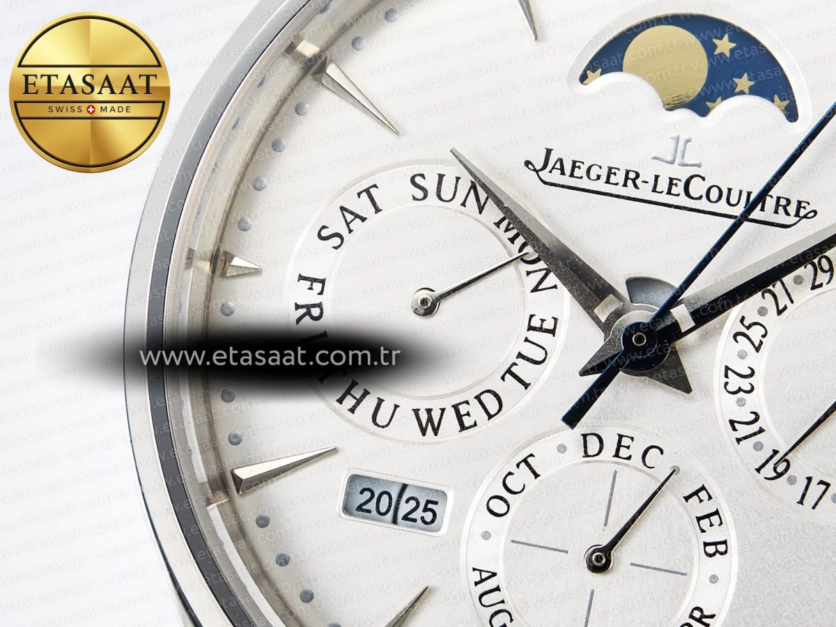 Jaeger Lecoultre V9F White Dial on Black Leather Strap A868 - Görsel 10