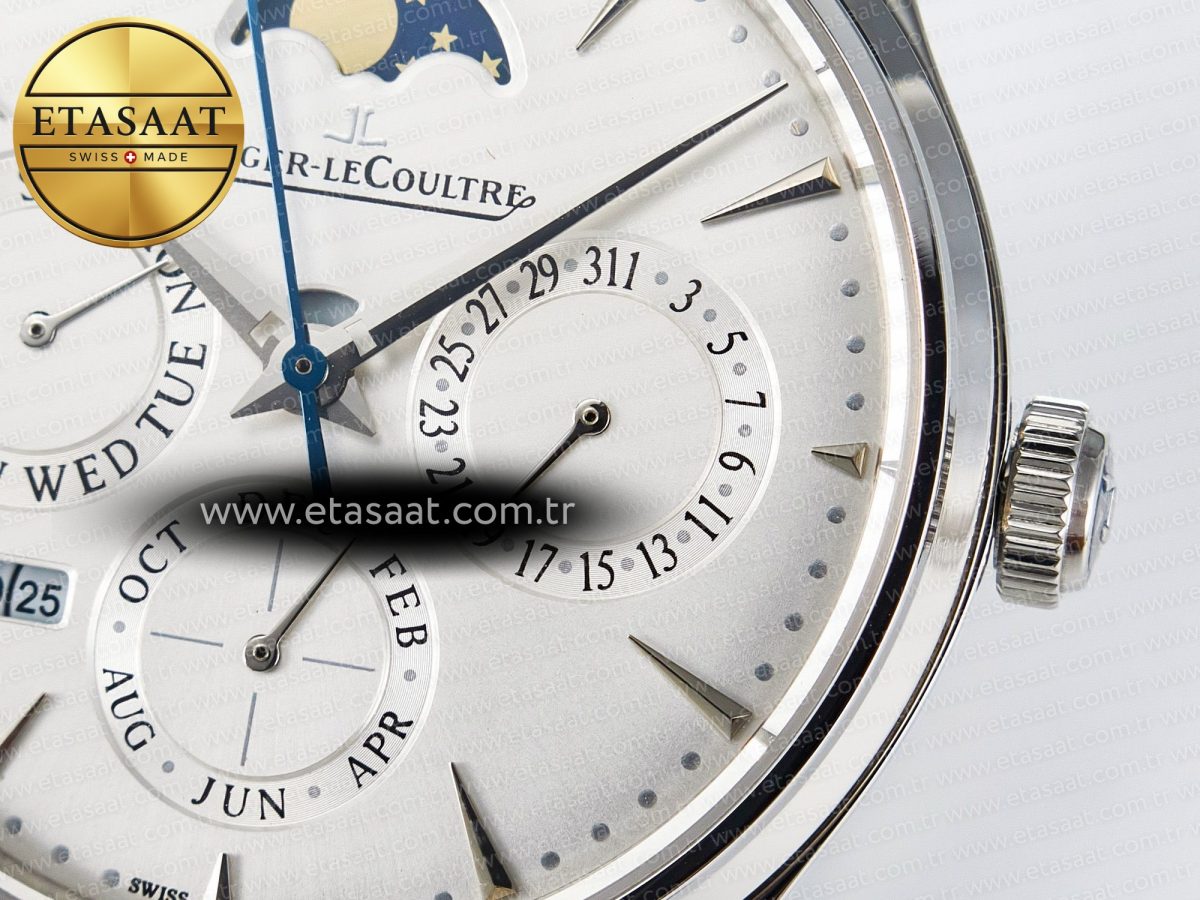 Jaeger Lecoultre V9F White Dial on Black Leather Strap A868 - Görsel 12