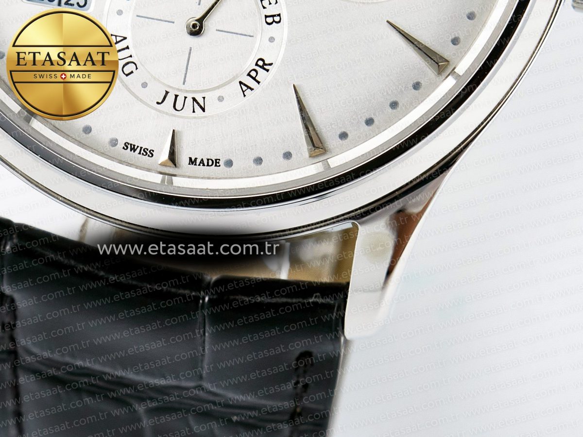 Jaeger Lecoultre V9F White Dial on Black Leather Strap A868 - Görsel 14