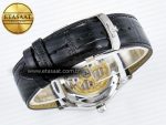 Jaeger Lecoultre V9F White Dial on Black Leather Strap A868 - Görsel 17