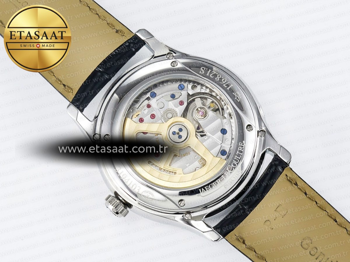 Jaeger Lecoultre V9F White Dial on Black Leather Strap A868 - Görsel 18