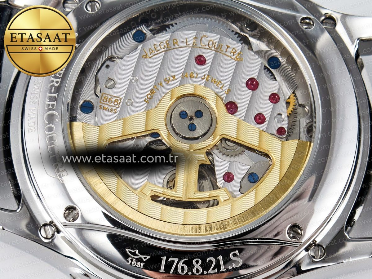 Jaeger Lecoultre V9F White Dial on Black Leather Strap A868 - Görsel 19