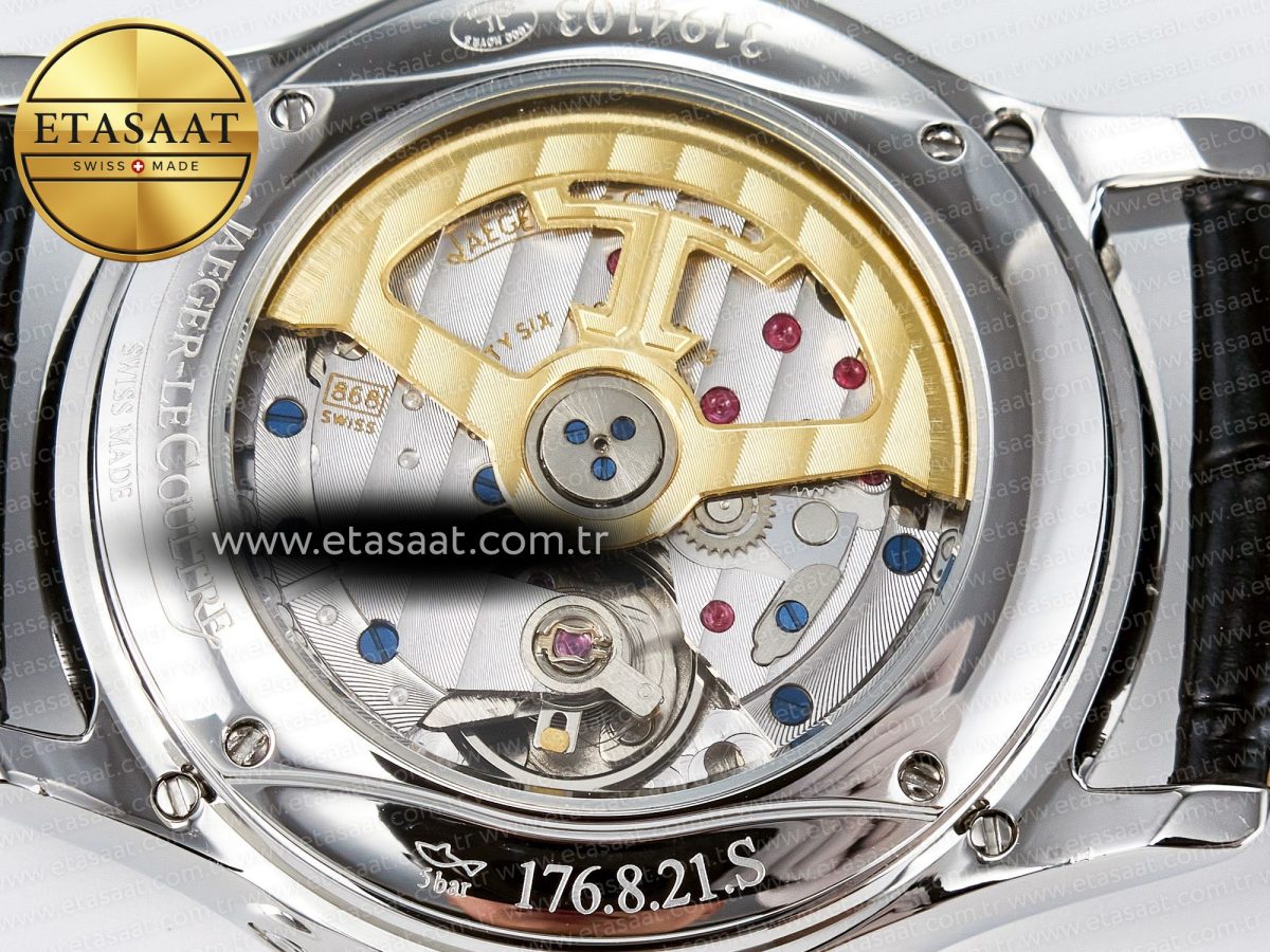 Jaeger Lecoultre V9F White Dial on Black Leather Strap A868 - Görsel 21