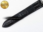 Jaeger Lecoultre V9F White Dial on Black Leather Strap A868 - Görsel 24