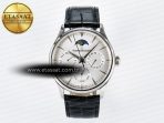 Jaeger Lecoultre V9F White Dial on Black Leather Strap A868 - Görsel 3