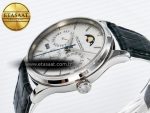 Jaeger Lecoultre V9F White Dial on Black Leather Strap A868 - Görsel 6