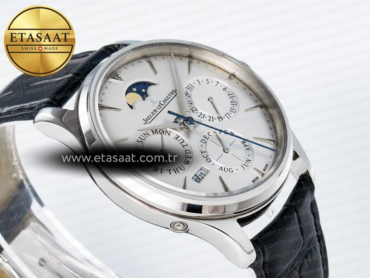 Jaeger Lecoultre V9F White Dial on Black Leather Strap A868 - Görsel 7