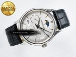 Jaeger Lecoultre V9F White Dial on Black Leather Strap A868 - Görsel 8