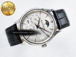 Jaeger Lecoultre V9F White Dial on Black Leather Strap A868 - Görsel 8