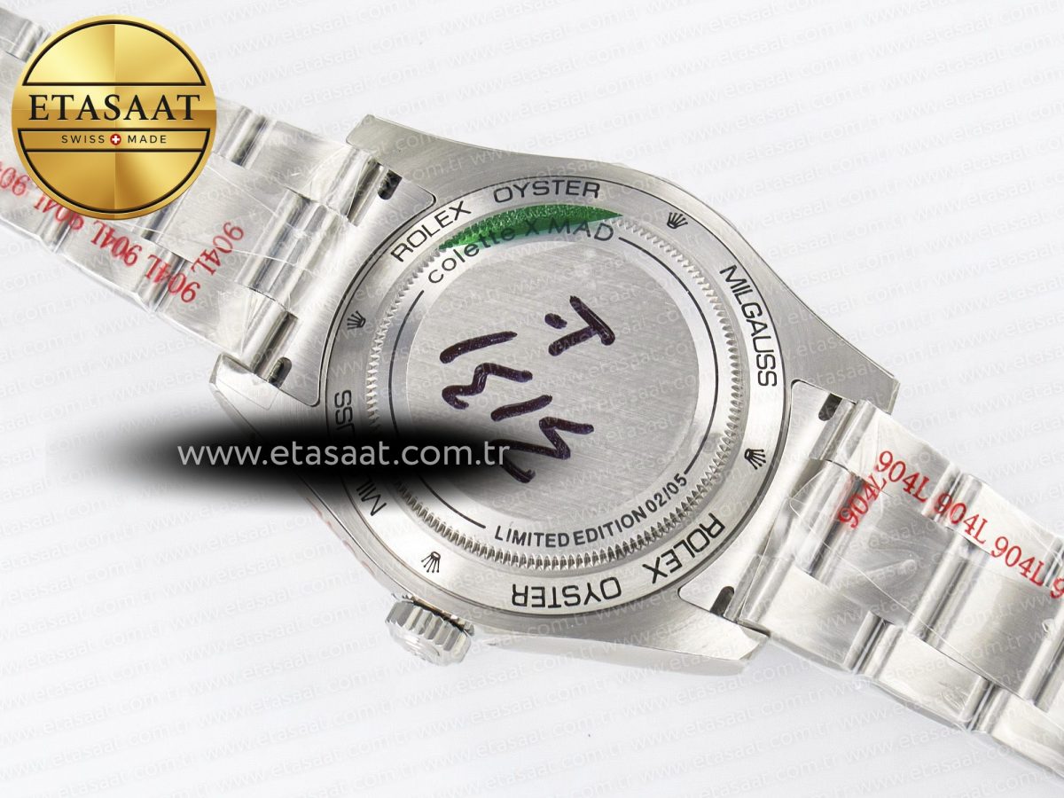 Milgauss Who Cares JDF 1:1 Best Edition 904L Steel on SS Bracelet VR3131 - Görsel 15
