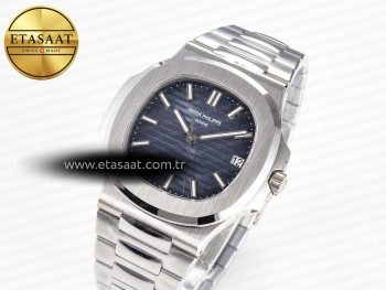 Nautilus 5711/1A-010 3KF 1:1 Best Edition Blue Textured Dial on SS Bracelet A324 Super Clone