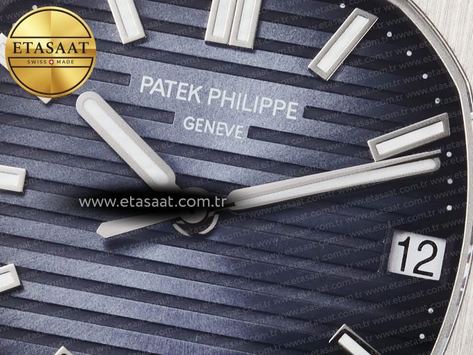 Nautilus 5711/1A-010 3KF 1:1 Best Edition Blue Textured Dial on SS Bracelet A324 Super Clone - Görsel 10