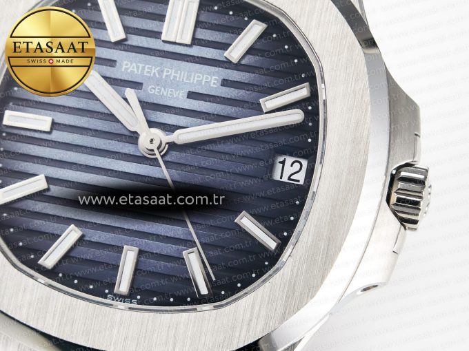 Nautilus 5711/1A-010 3KF 1:1 Best Edition Blue Textured Dial on SS Bracelet A324 Super Clone - Görsel 11