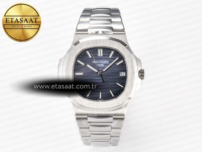 Nautilus 5711/1A-010 3KF 1:1 Best Edition Blue Textured Dial on SS Bracelet A324 Super Clone - Görsel 3