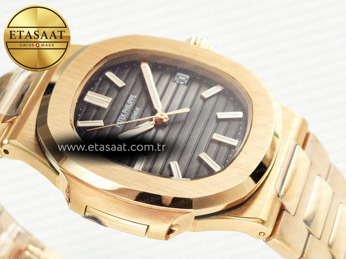 Nautilus 5711/1R-001 RG 3KF 1:1 Best Edition Gray Textured Dial on RG Bracelet Super Clone 26-330 - Görsel 7