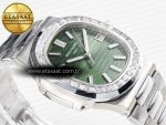 Nautilus 5711 3KF 1:1 Best Edition Square Diamonds Bezel Green Dial on SS Bracelet A324 Super Clone V2 - Görsel 7