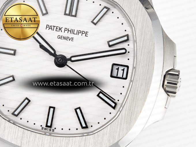 Nautilus 5711 3KF 1:1 Best Edition White Dial on SS Bracelet A324 Super Clone V2 - Görsel 11