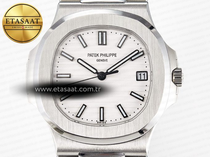 Nautilus 5711 3KF 1:1 Best Edition White Dial on SS Bracelet A324 Super Clone V2 - Görsel 4