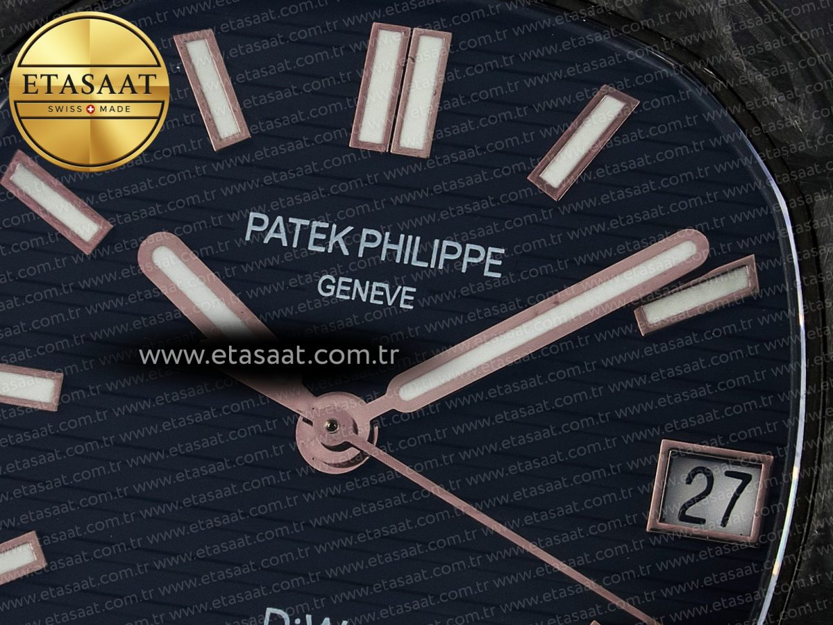 Nautilus 5711 DIW Carbon DIWF 1:1 Best Edition Black Textured Dial on Carbon/RG Bracelet 324CS - Görsel 11