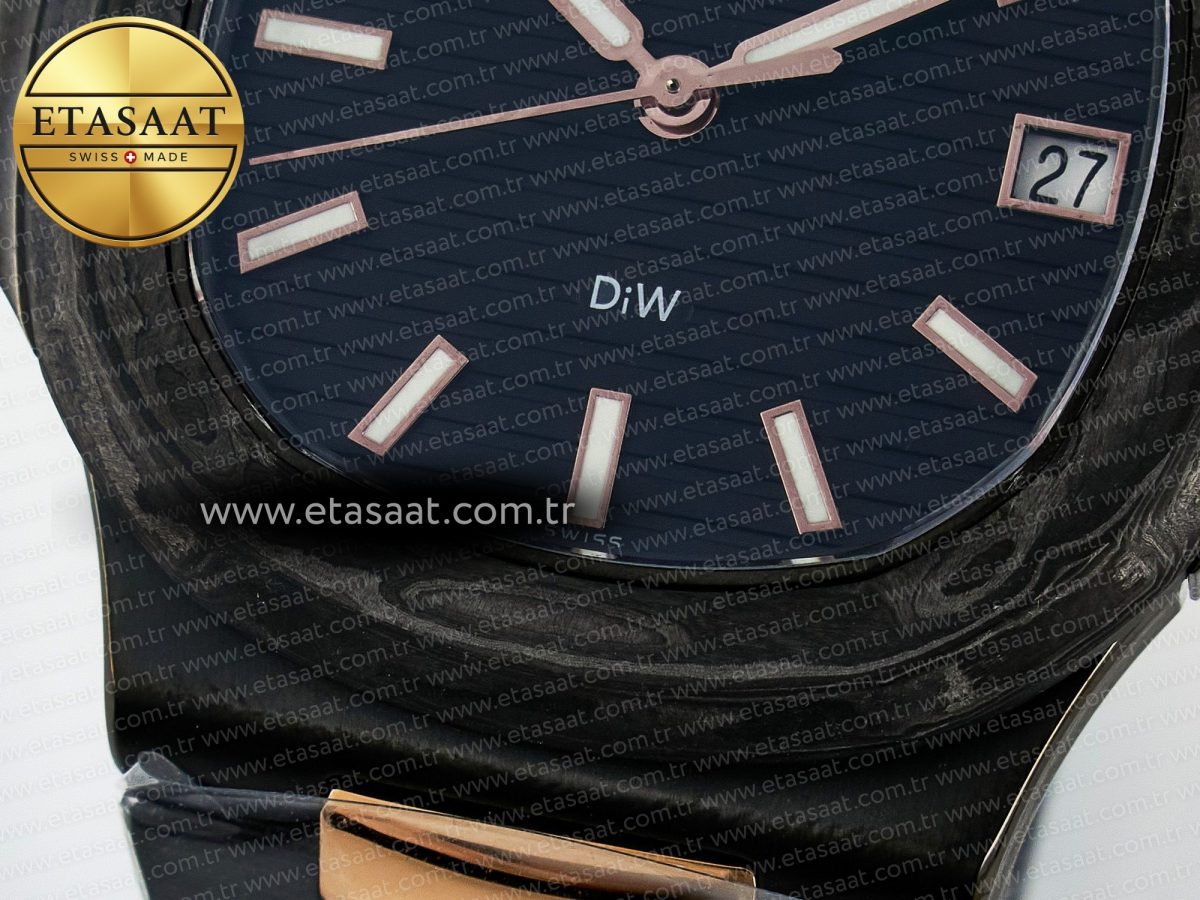 Nautilus 5711 DIW Carbon DIWF 1:1 Best Edition Black Textured Dial on Carbon/RG Bracelet 324CS - Görsel 13