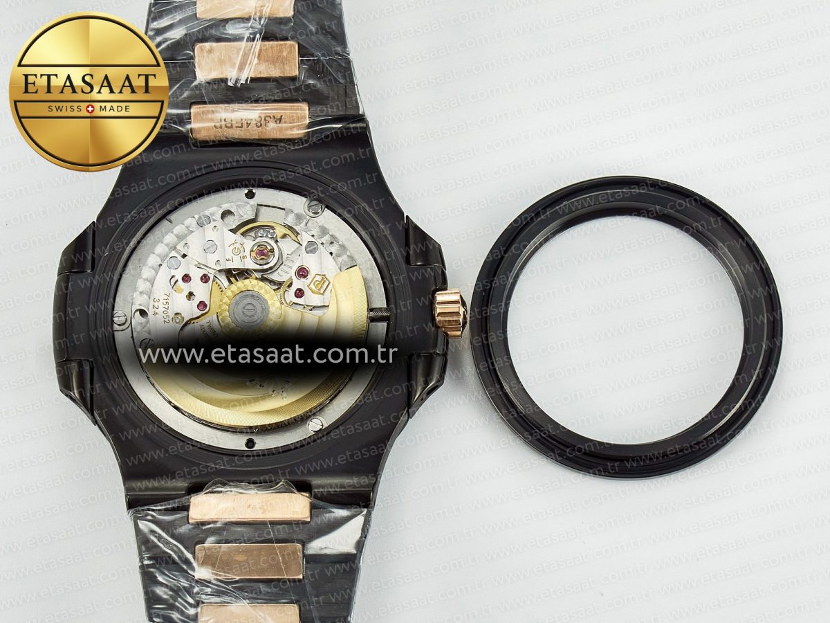 Nautilus 5711 DIW Carbon DIWF 1:1 Best Edition Black Textured Dial on Carbon/RG Bracelet 324CS - Görsel 17