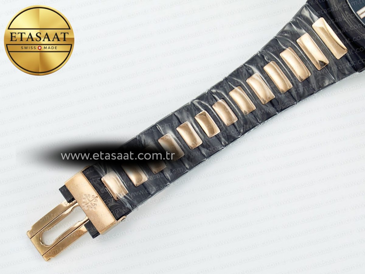 Nautilus 5711 DIW Carbon DIWF 1:1 Best Edition Black Textured Dial on Carbon/RG Bracelet 324CS - Görsel 26