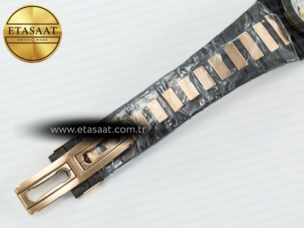 Nautilus 5711 DIW Carbon DIWF 1:1 Best Edition Black Textured Dial on Carbon/RG Bracelet 324CS - Görsel 28