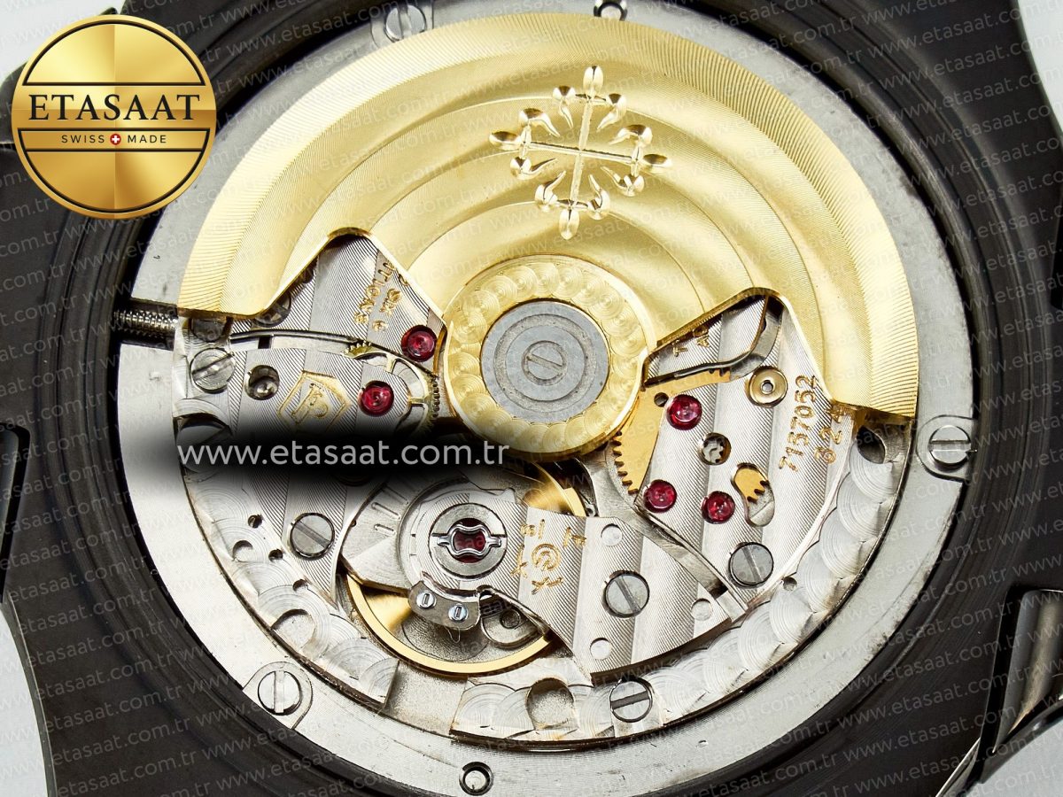 Nautilus 5711 DIW Carbon DIWF 1:1 Best Edition Green Textured Dial On Carbon Bracelet 324CS - Görsel 18