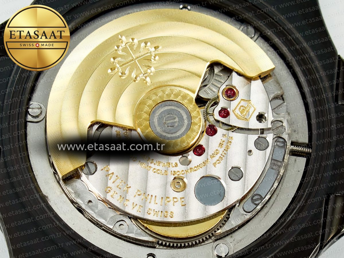 Nautilus 5711 DIW Carbon DIWF 1:1 Best Edition Green Textured Dial On Carbon Bracelet 324CS - Görsel 19