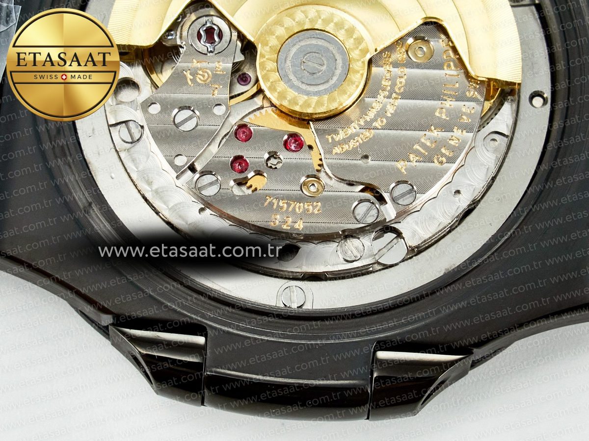 Nautilus 5711 DIW Carbon DIWF 1:1 Best Edition Green Textured Dial On Carbon Bracelet 324CS - Görsel 22
