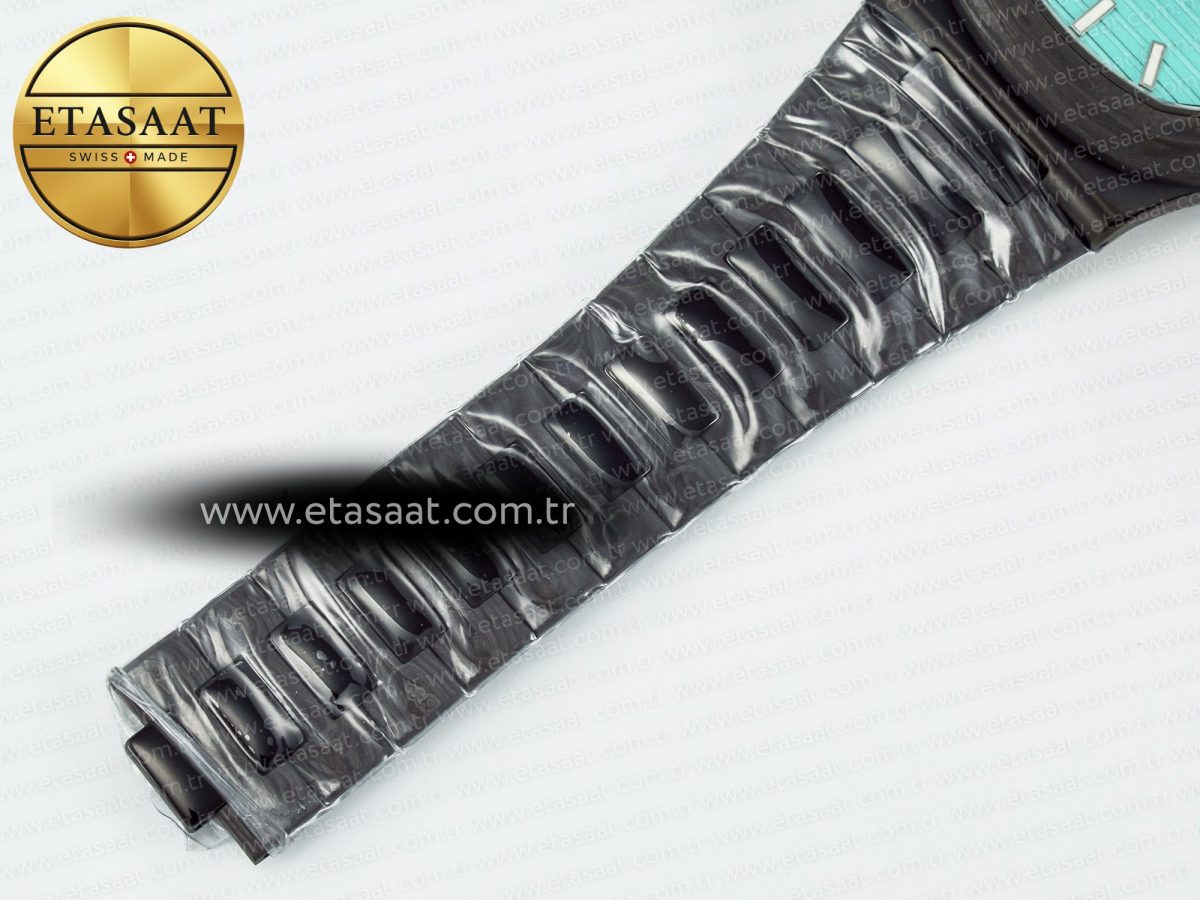 Nautilus 5711 DIW Carbon DIWF 1:1 Best Edition Green Textured Dial On Carbon Bracelet 324CS - Görsel 24