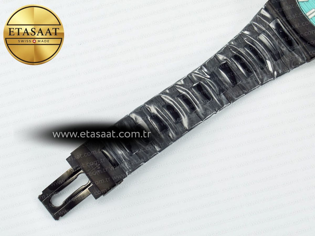 Nautilus 5711 DIW Carbon DIWF 1:1 Best Edition Green Textured Dial On Carbon Bracelet 324CS - Görsel 25