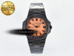 Nautilus 5711 DIW Carbon DIWF 1:1 Best Edition Orange Textured Dial On Carbon Bracelet 324CS - Görsel 3