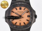 Nautilus 5711 DIW Carbon DIWF 1:1 Best Edition Orange Textured Dial On Carbon Bracelet 324CS - Görsel 4
