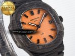 Nautilus 5711 DIW Carbon DIWF 1:1 Best Edition Orange Textured Dial On Carbon Bracelet 324CS - Görsel 5