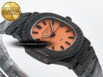 Nautilus 5711 DIW Carbon DIWF 1:1 Best Edition Orange Textured Dial On Carbon Bracelet 324CS - Görsel 7