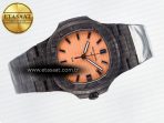 Nautilus 5711 DIW Carbon DIWF 1:1 Best Edition Orange Textured Dial On Carbon Bracelet 324CS - Görsel 8